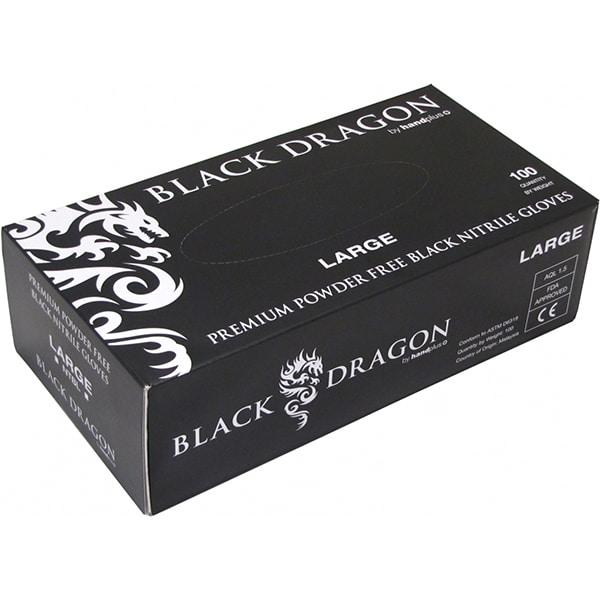 Black Dragon Nitrile Gloves worn