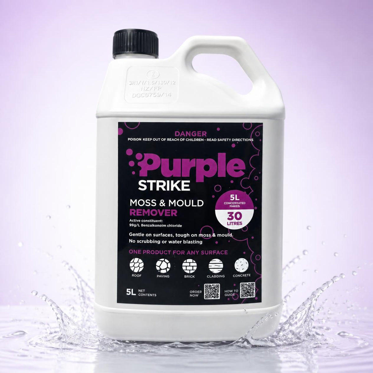 Purple Strike Domestic 5L moss, mould and lichen remover concentrate